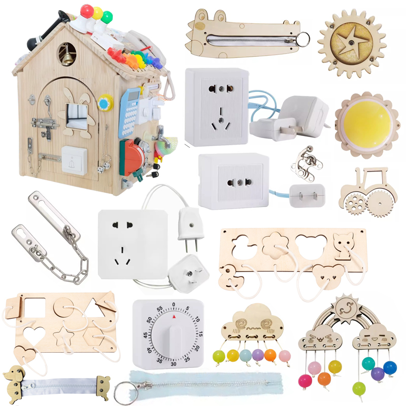 Kids Education Usa - Accesorios de tablero ocupado Montessori, interruptor