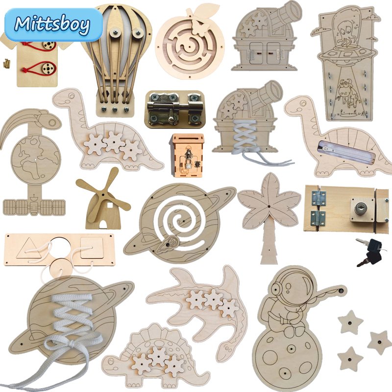 Kids Education Usa - Accesorios de tablero ocupado Montessori, juguetes