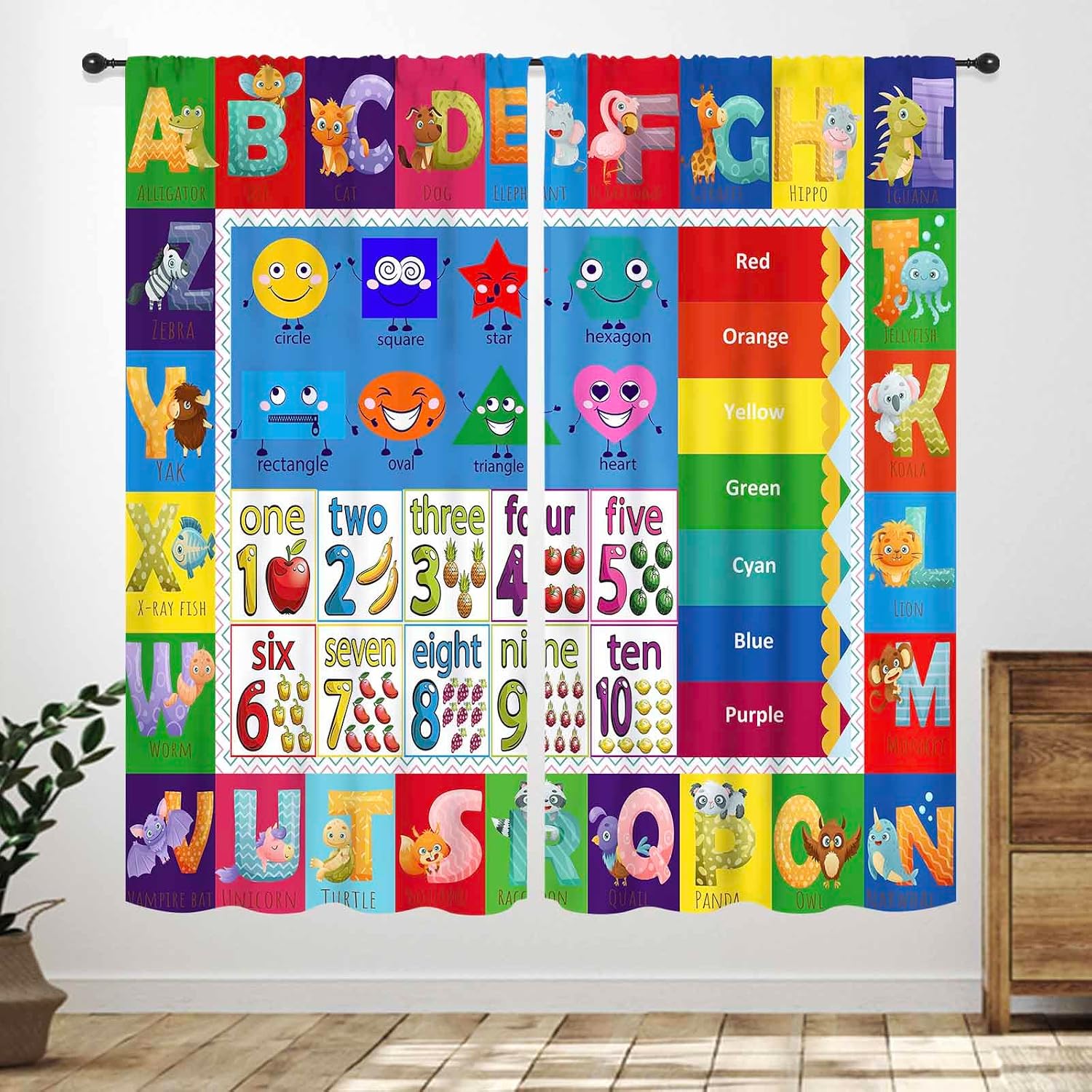 Paneles de Cortina con Forma d - Abc Kids Early Education reseña y precio