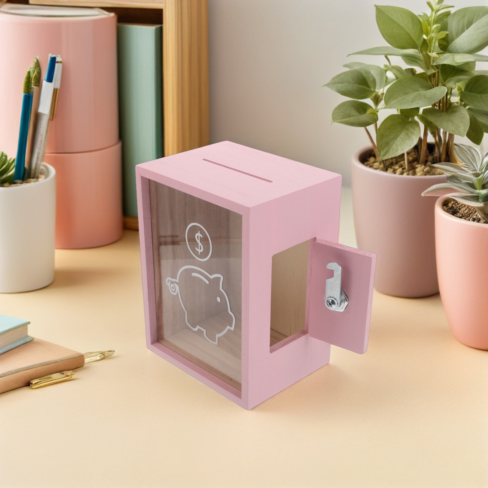Hucha de madera para niños con - Kids Education Savings reseña y precio